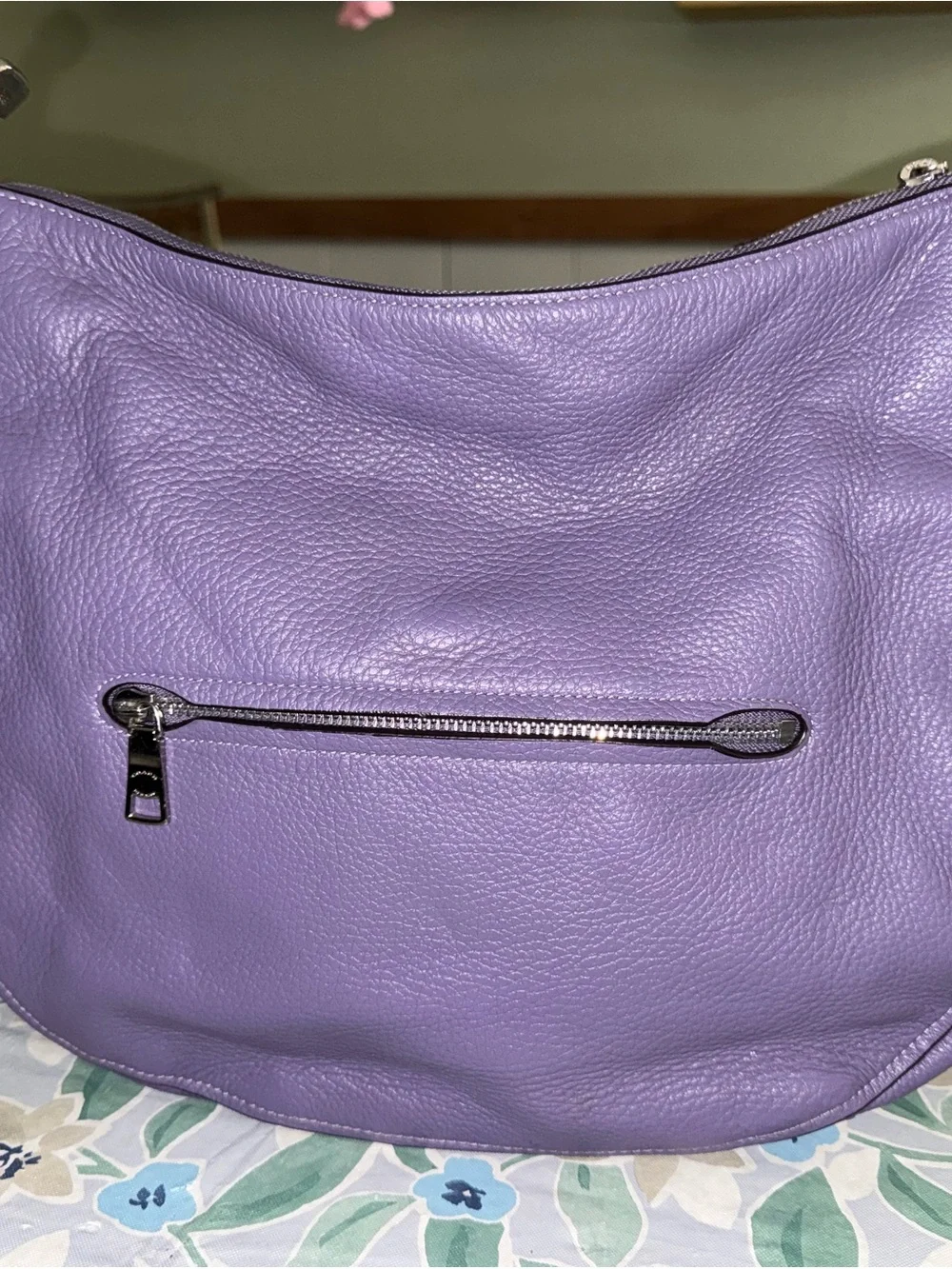 Coach Purple Pebbled Leather Shoulder Hobo - Picture 5 of 7